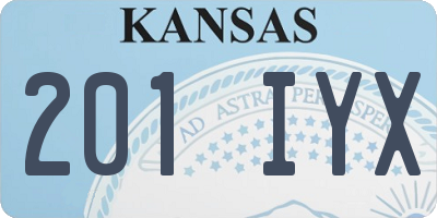 KS license plate 201IYX