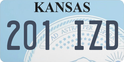 KS license plate 201IZD