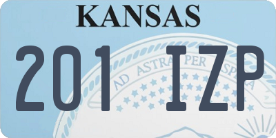 KS license plate 201IZP
