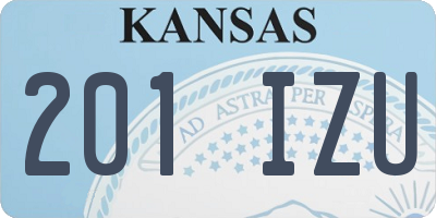 KS license plate 201IZU