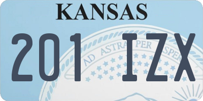 KS license plate 201IZX