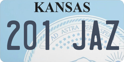 KS license plate 201JAZ