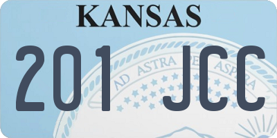 KS license plate 201JCC