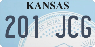 KS license plate 201JCG