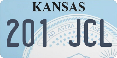 KS license plate 201JCL
