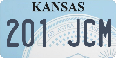KS license plate 201JCM