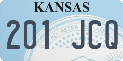 KS license plate 201JCQ