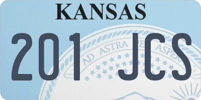 KS license plate 201JCS