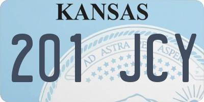 KS license plate 201JCY