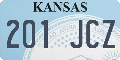 KS license plate 201JCZ