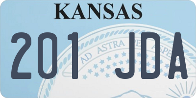 KS license plate 201JDA