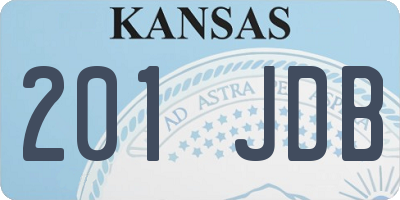 KS license plate 201JDB