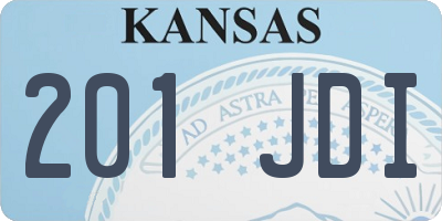KS license plate 201JDI