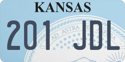 KS license plate 201JDL