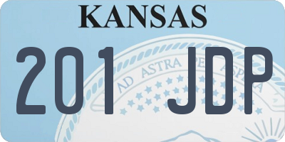 KS license plate 201JDP