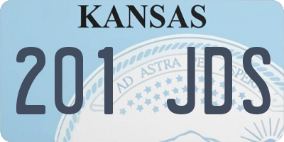 KS license plate 201JDS