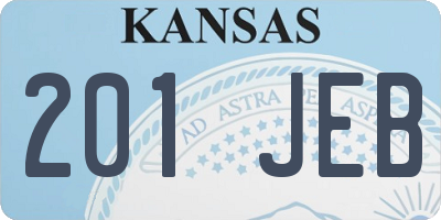 KS license plate 201JEB