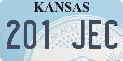 KS license plate 201JEC