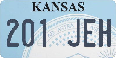 KS license plate 201JEH