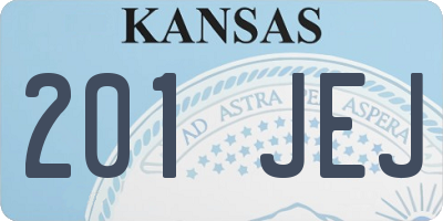 KS license plate 201JEJ