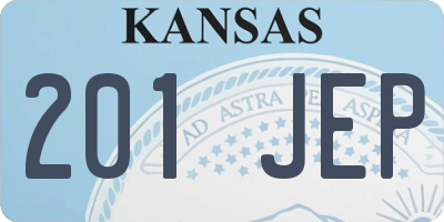 KS license plate 201JEP