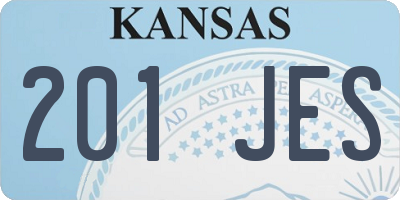 KS license plate 201JES