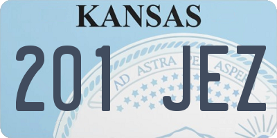 KS license plate 201JEZ