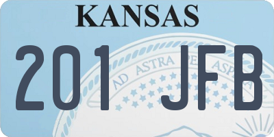 KS license plate 201JFB