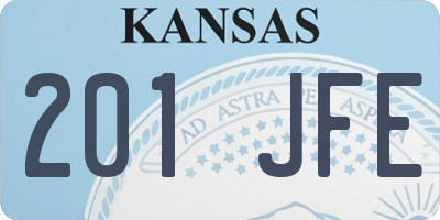 KS license plate 201JFE