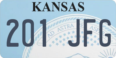 KS license plate 201JFG