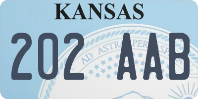 KS license plate 202AAB