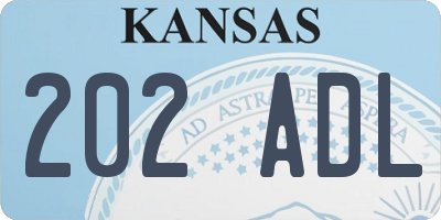 KS license plate 202ADL