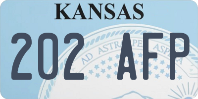 KS license plate 202AFP