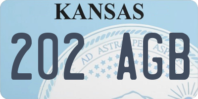KS license plate 202AGB