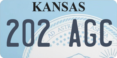 KS license plate 202AGC