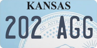 KS license plate 202AGG