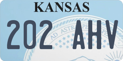 KS license plate 202AHV