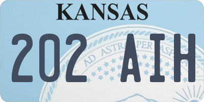 KS license plate 202AIH