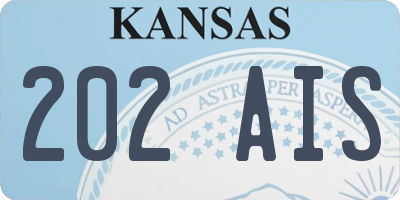 KS license plate 202AIS