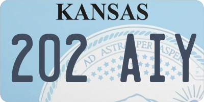 KS license plate 202AIY
