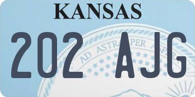 KS license plate 202AJG