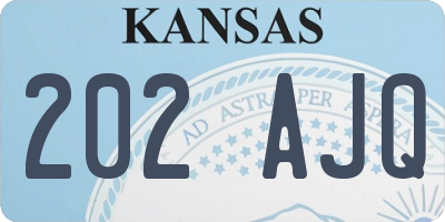 KS license plate 202AJQ