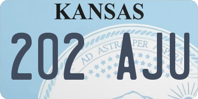 KS license plate 202AJU