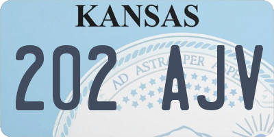 KS license plate 202AJV