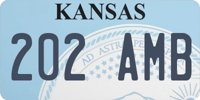 KS license plate 202AMB