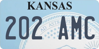 KS license plate 202AMC
