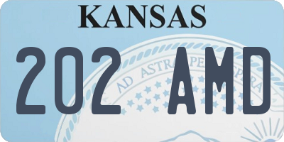 KS license plate 202AMD