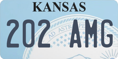 KS license plate 202AMG