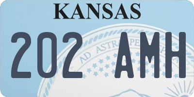 KS license plate 202AMH