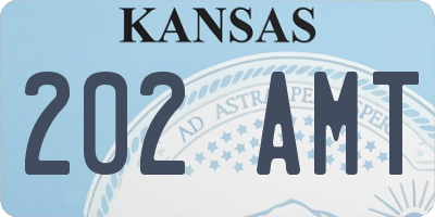 KS license plate 202AMT